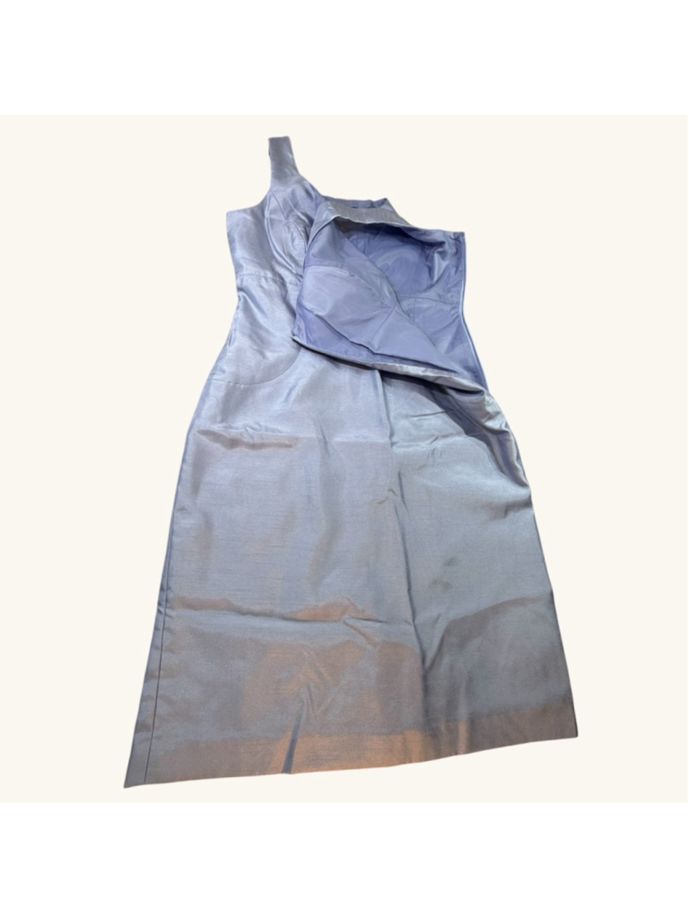 John Meyer Collection 2 Pc Suit Womens 10 Silver Blue Skirt Suit Church Wedding - Picture 6 of 14